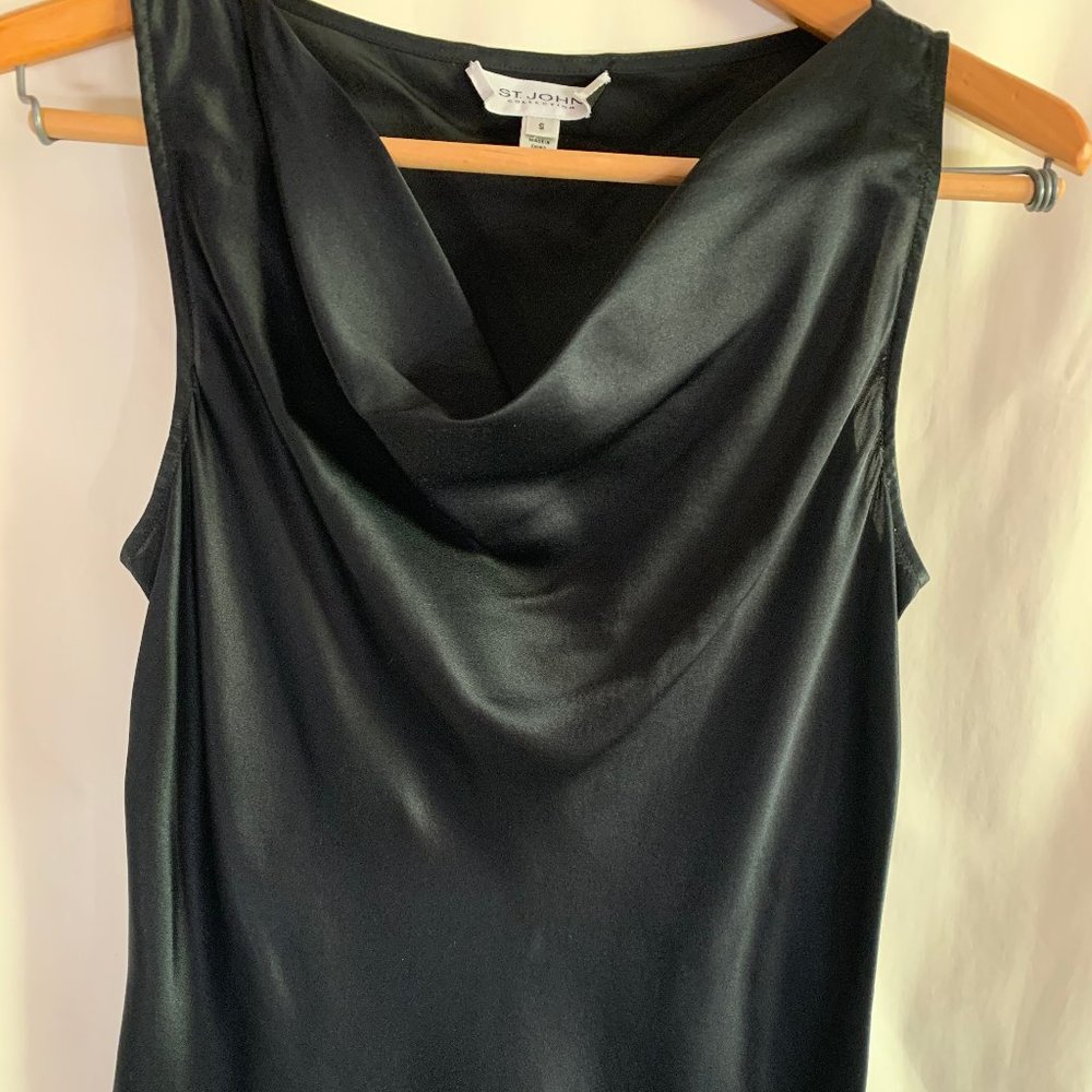 St John Silk Black Shell/Tank